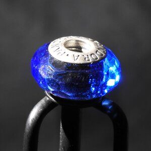 Authentic Pandora Blue Fascinating Faceted Murano Glass Bead